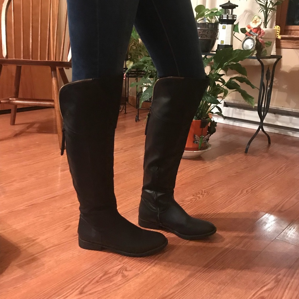 black over the knee boots